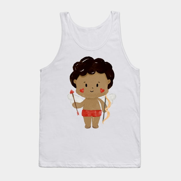 Cute Valentines day Angel Cupid Tank Top by MutchiDesign